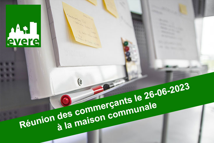 Réunion à la maison communale le 23-03-2020